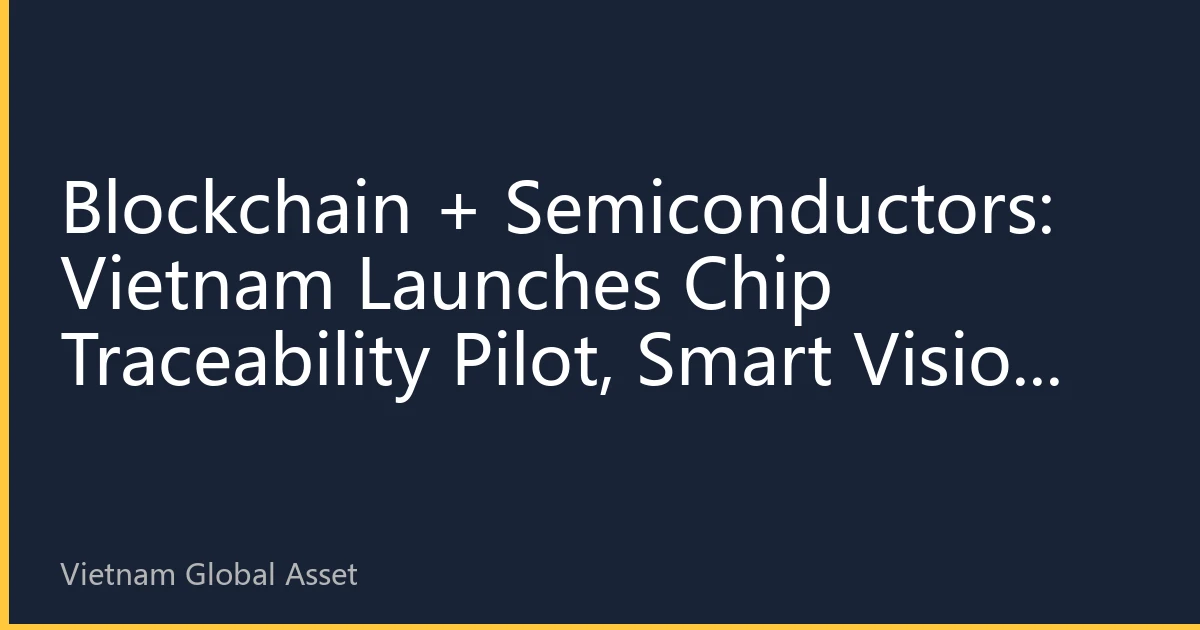 Blockchain + Semiconductors: Vietnam Launches Chip Traceability Pilot, Smart Vision Industry Gains Trusted Supply Chains
