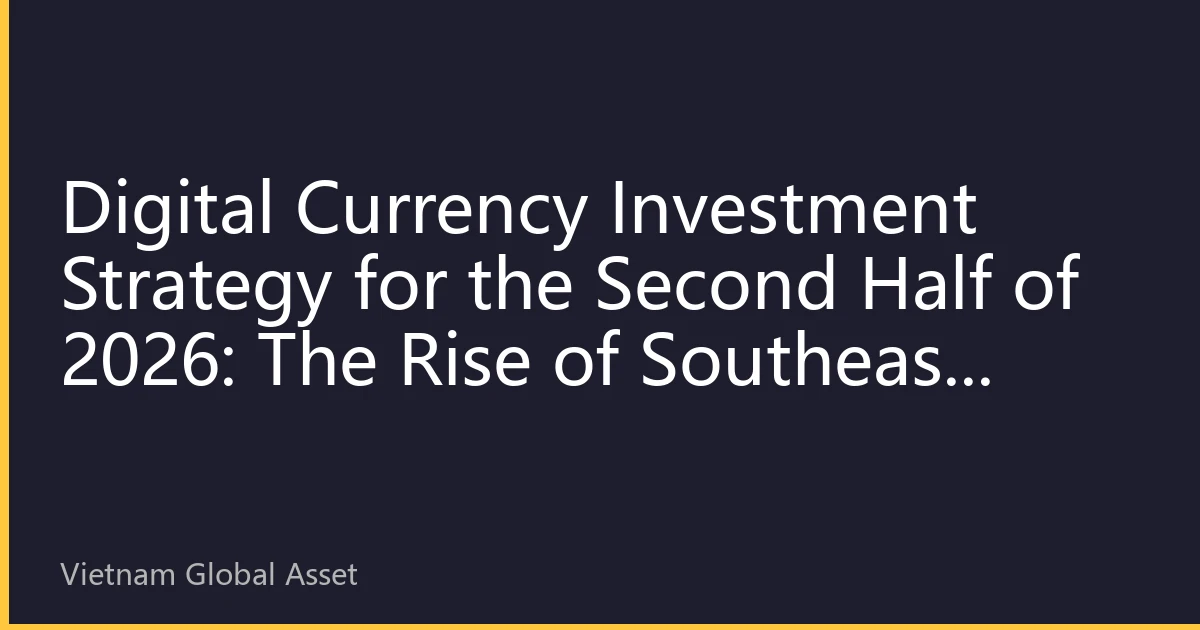 Digital Currency Investment Strategy for the Second Half of 2026: The Rise of Southeast Asian Markets and New Paradigms in Asset Allocation